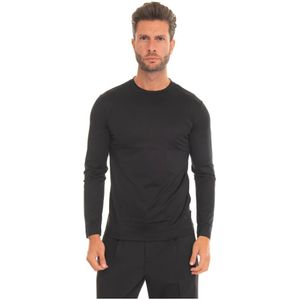 Emporio Armani, Heren, Tops, Zwart, Maat: L Katoen,
