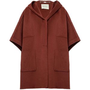 Manila Grace, Dames, Mantels, Bruin, Maat: XS Wol,