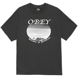 Obey, Heren, Tops, Zwart, Maat: S Katoen,