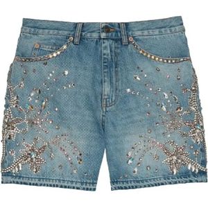 Gucci, Dames, Korte broeken, Blauw, Maat: W29 Denim,