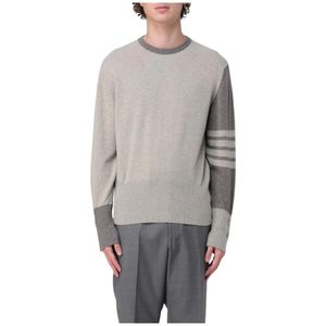 Thom Browne, Heren, Truien, Beige, Maat: 2XL Kasjmier,