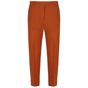 Max Mara, Dames, Broeken, Oranje, Maat: XS Zijde,
