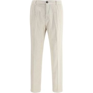 Cruna, Heren, Broeken, Wit, Maat: XL Corduroy,