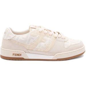 Fendi, Heren, Schoenen, Beige, Maat: 44 EU Zijde,