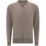 Boggi Milano - Merino Wollen Bomberjack - Beige - Heren - Gebreid Jack met Volledige Rits