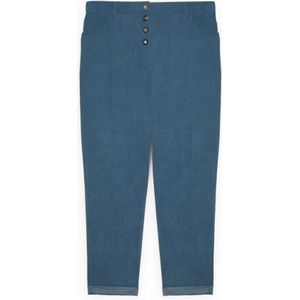 Fiorella Rubino, Dames, Broeken, Blauw, Maat: L Corduroy,