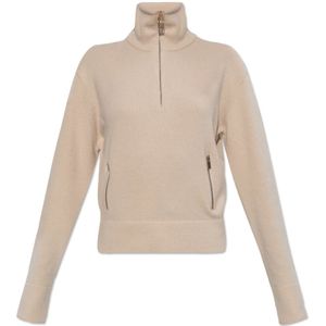 Victoria Beckham, Dames, Truien, Beige, Maat: L Wol,