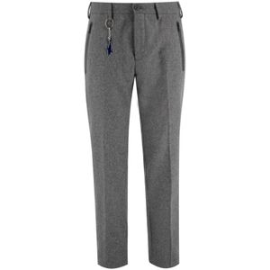 Paul & Shark, Heren, Broeken, Grijs, Maat: M Wol,