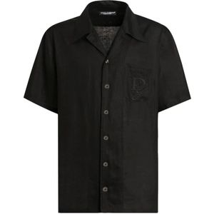 Dolce & Gabbana, Heren, Overhemden, Zwart, Maat: 2XL