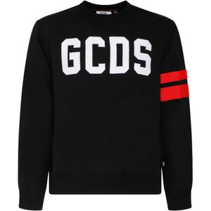 Gcds, Heren, Sweatshirts & Hoodies, Zwart, Maat: S Katoen,