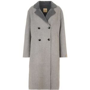 H2O, Dames, Mantels, Grijs, Maat: M Wol,