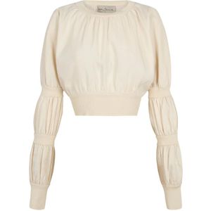 Cortana, Dames, Tops, Beige, Maat: XS Linnen,