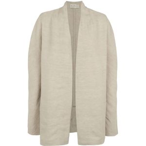 Cortana, Dames, Blouses & Shirts, Grijs, Maat: 2XS Linnen,