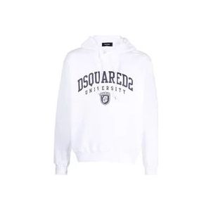 Dsquared2 Klassieke Sweatshirt voor Dagelijks Comfort , White , Heren , Maat: S