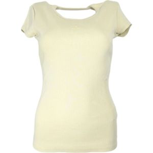Hugo, Dames, Tops, Beige, Maat: L Katoen,