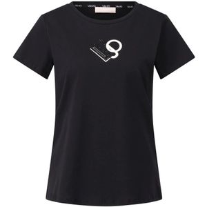 Liu Jo, Dames, Tops, Zwart, Maat: S Katoen,