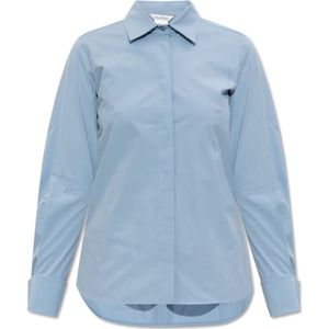 Max Mara, Dames, Blouses & Shirts, Blauw, Maat: S Katoen,