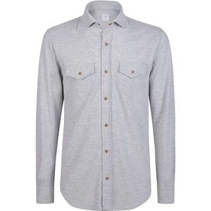 Eleventy, Heren, Overhemden, Grijs, Maat: M Katoen,
