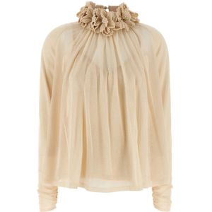 Zimmermann, Dames, Blouses & Shirts, Beige, Maat: L Katoen,