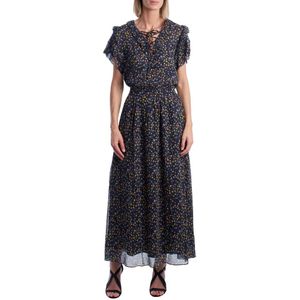 Zadig & Voltaire - WJCF0402F - Lange Jurk - Maxi - Bloemenprint - Strikhals
