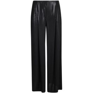 Norma Kamali, Dames, Broeken, Zwart, Maat: M Spandex,