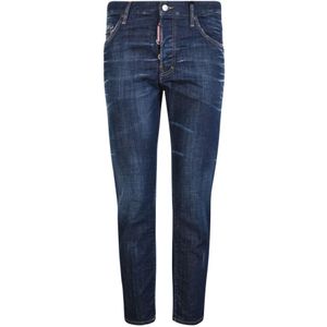 Dsquared2 Blauwe Bleek-Effekt Jeans , Blue , Heren , Maat: XS