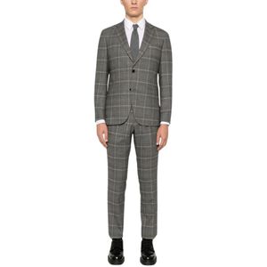 Hugo, Heren, Pakken, Grijs, Maat: M Wol,