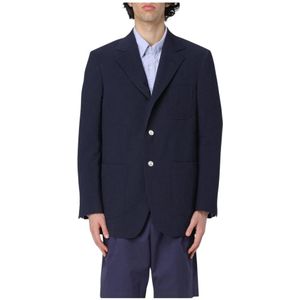 Thom Browne, Heren, Jassen, Blauw, Maat: XS Katoen,