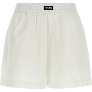 Rotate Birger Christensen, Dames, Korte broeken, Wit, Maat: M Katoen,