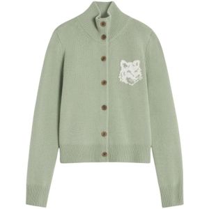 Maison Kitsuné, Dames, Truien, Groen, Maat: L Wol,