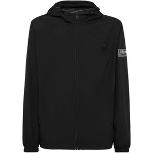 Plein Sport, Heren, Jassen, Zwart, Maat: XS Nylon,
