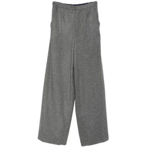 Forte Forte, Dames, Broeken, Grijs, Maat: XL Wol,