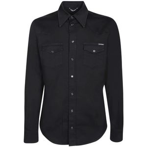 Dolce & Gabbana - Overhemden - Zwart - Denim