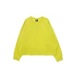 Nike Sports Crew Trend Plus Sweater , Yellow , Dames , Maat: L