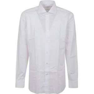 Buonamassa, Heren, Overhemden, Wit, Maat: 5XL Katoen,
