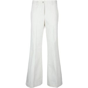 Golden Goose, Dames, Broeken, Wit, Maat: XS Katoen,