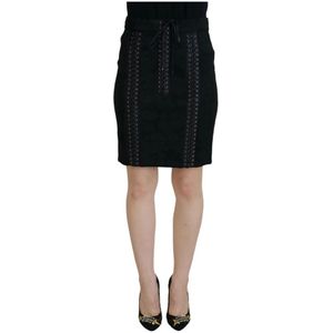 Dolce & Gabbana, Dames, Rokken, Zwart, Maat: M Zijde,