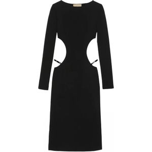 Gucci, Dames, Jurken, Zwart, Maat: M Katoen,