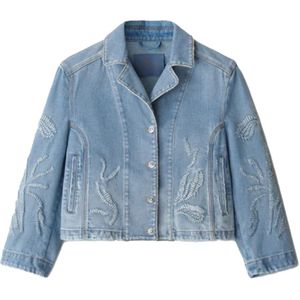 Ermanno Scervino, Dames, Jassen, Blauw, Maat: M Denim,