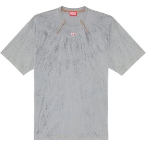 Diesel, Heren, Tops, Grijs, Maat: L Katoen,