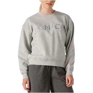 Janice, Dames, Sweatshirts & Hoodies, Grijs, Maat: XS Katoen,