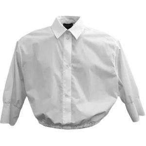 Emporio Armani, Dames, Blouses & Shirts, Wit, Maat: XL Katoen,