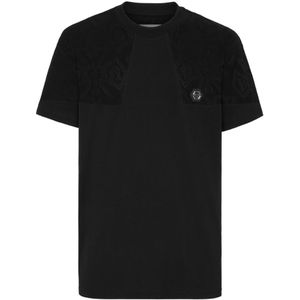 Philipp Plein, Heren, Tops, Zwart, Maat: S Katoen,