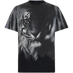 Roberto Cavalli, Heren, Tops, Zwart, Maat: L Katoen,