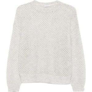 Brunello Cucinelli, Dames, Truien, Grijs, Maat: S