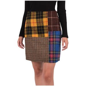 Weekend Max Mara, Dames, Rokken, Veelkleurig, Maat: 3XS Wol,