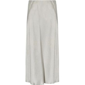 Max Mara, Dames, Broeken, Grijs, Maat: XS Satijn,