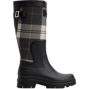 Barbour - Dena Tall Welly - Regenlaars - Zwart - Hoog Model - Waterdicht