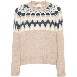 Eleventy, Dames, Truien, Beige, Maat: M Wol,