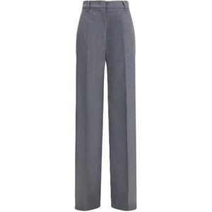 Max Mara Studio, Dames, Broeken, Grijs, Maat: 2XS Wol,